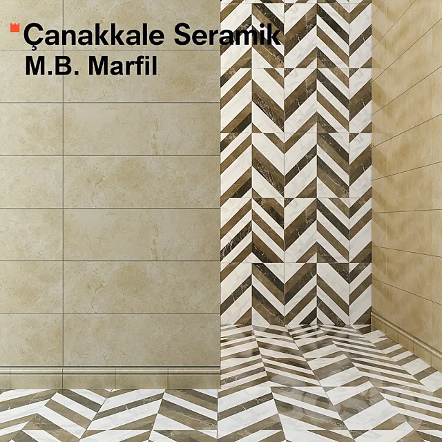 Tile Marmoles Brillo Marfil 3DModel Tile Marmoles Brillo Marfil 3DModel