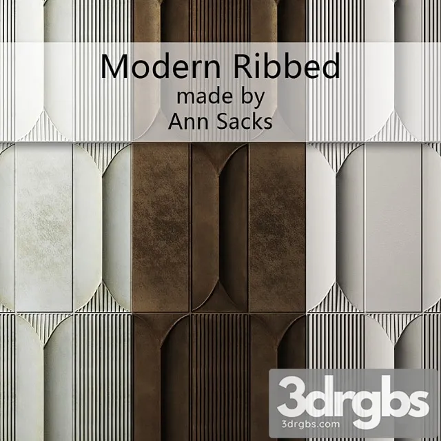 Tile modern ribbed by ann sacks 3D Model Download