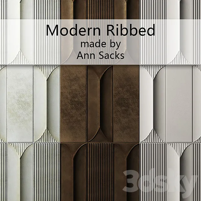 Tile Modern Ribbed by Ann Sacks 3DModel