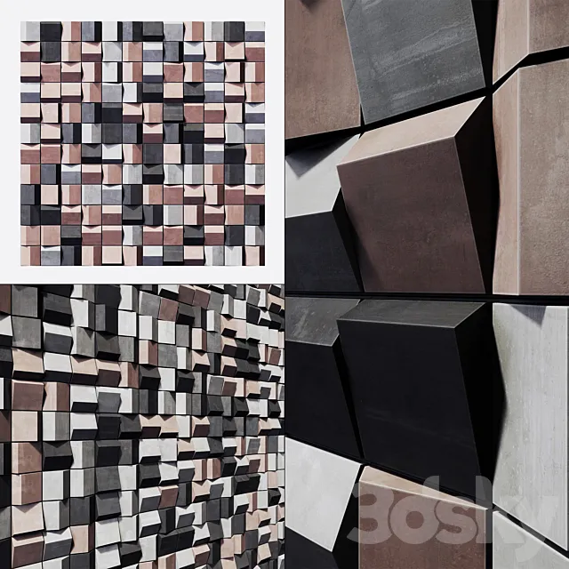 Tile Mutina bathroom n1 3DModel Tile Mutina bathroom n1 3DModel