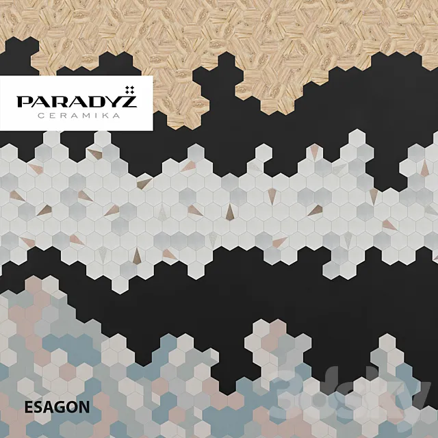 Tile Paradyz Esagon 3DModel Tile Paradyz Esagon 3DModel