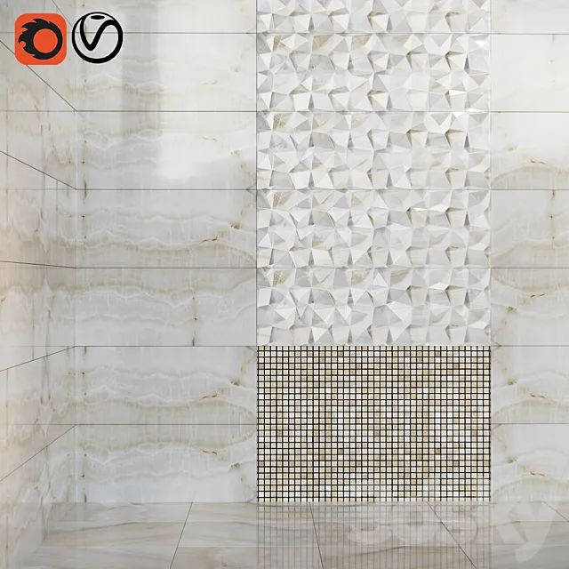 Tile SALONI Vary Dorex IRIS 40X120 3D Model Tile SALONI Vary Dorex IRIS 40X120 3D Model