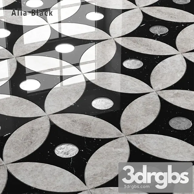 Tile Sicis Sicistone Alia Black 3D Model Download