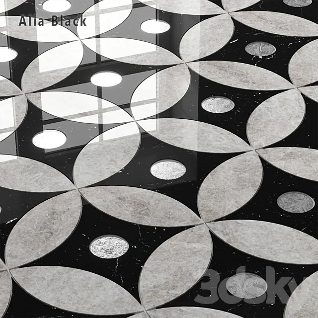 Tile Sicis SiciStone Alia Black 3D Model Tile Sicis SiciStone Alia Black 3D Model