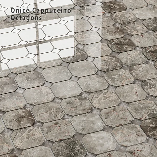 Tile Sicis SiciStone Onice Cappuccino Octagons 3D Model Tile Sicis SiciStone Onice Cappuccino Octagons 3D Model