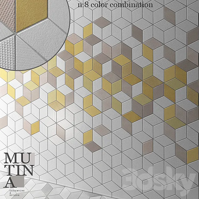 Tile TEX by Mutina – set 01 3DModel Tile TEX by Mutina – set 01 3DModel