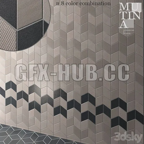 Tile TEX by Mutina Set 04 3D Model Tile TEX by Mutina Set 04 3D Model
