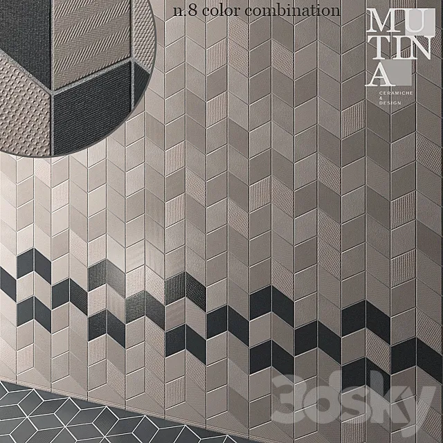 Tile TEX by Mutina – set 04 3D Model Tile TEX by Mutina – set 04 3D Model
