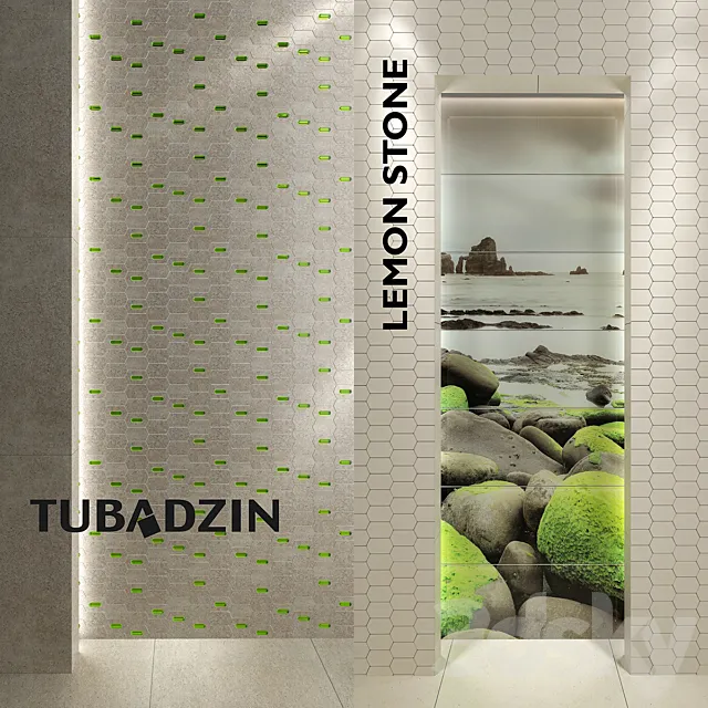 Tile Tubadzin Lemon Stone 3DModel Tile Tubadzin Lemon Stone 3DModel