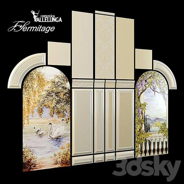 Tile Vallelinga. collection of the Hermitage 3DModel Tile Vallelinga. collection of the Hermitage 3DModel