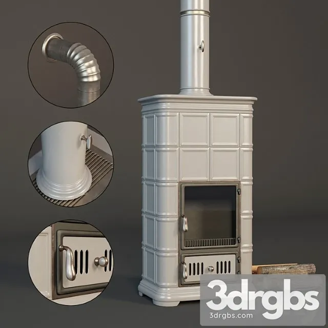 Tiled stove 3D Model Download