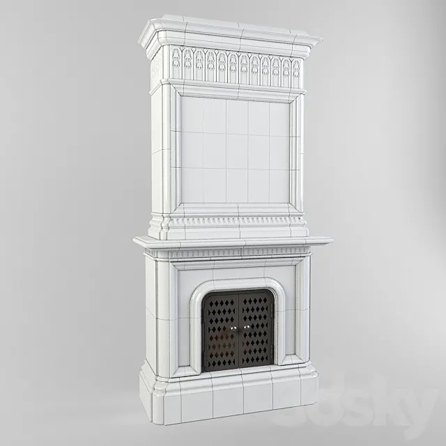 Tiled stove – fireplace Stockholm 3DModel