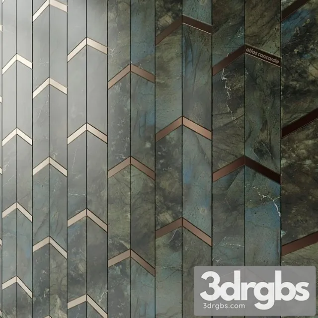 Tiles atlas concorde mosaico chevron 3D Model Download
