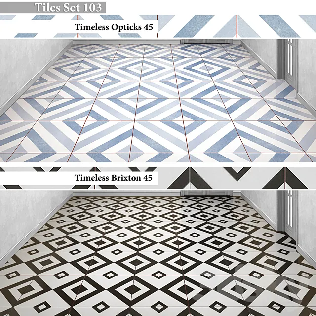 Tiles set 103 3D Model Tiles set 103 3D Model