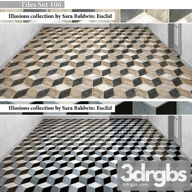 Tiles set 106 3D Model Download