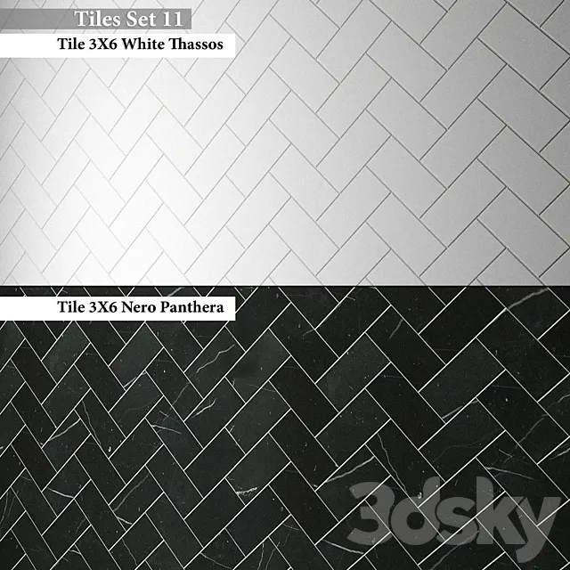 Tiles set 11 3D Model Tiles set 11 3D Model