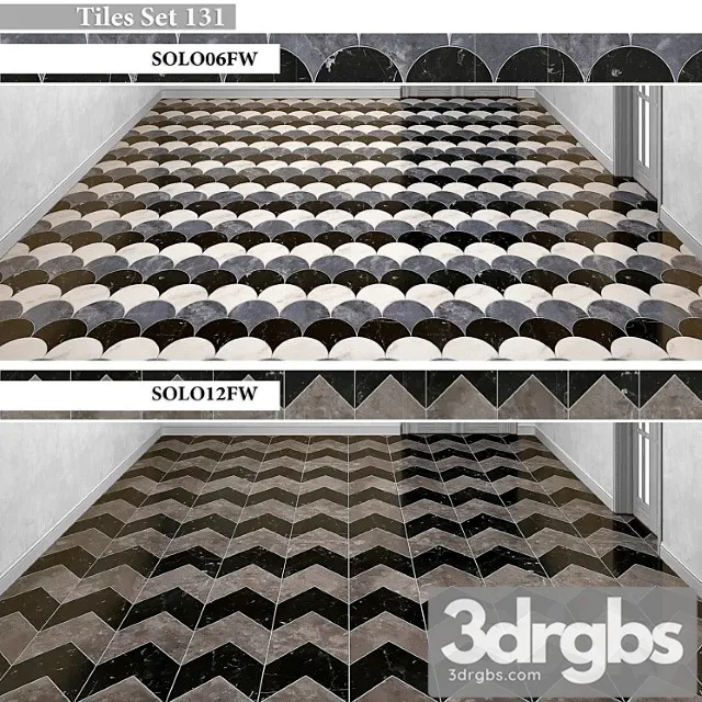 Tiles set 131 3D Model Download