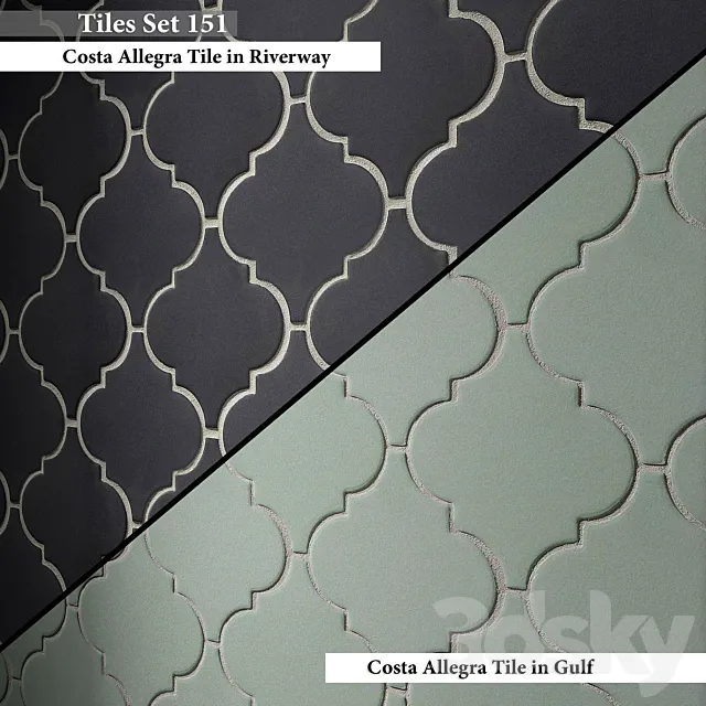 Tiles set 151 3D Model Tiles set 151 3D Model