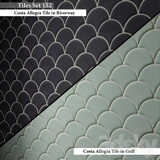 Tiles set 152 3D Model Tiles set 152 3D Model