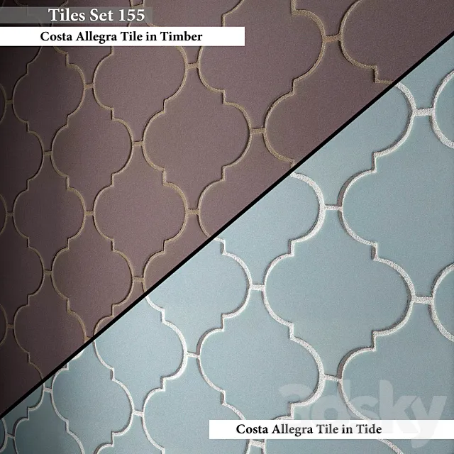 Tiles set 155 3D Model Tiles set 155 3D Model