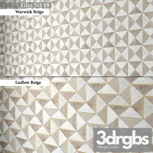 Tiles set 18 3D Model Download