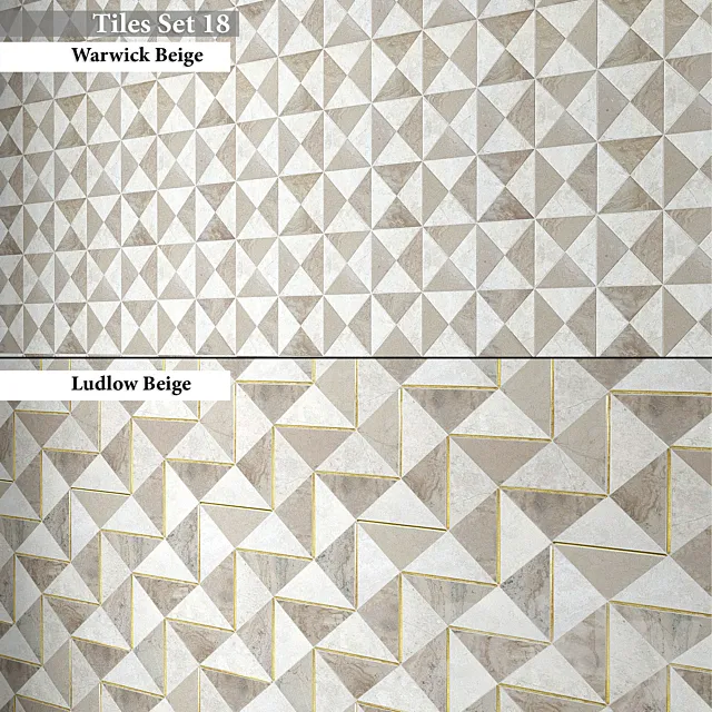 Tiles set 18 3D Model Tiles set 18 3D Model