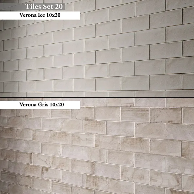 Tiles set 20 3D Model Tiles set 20 3D Model
