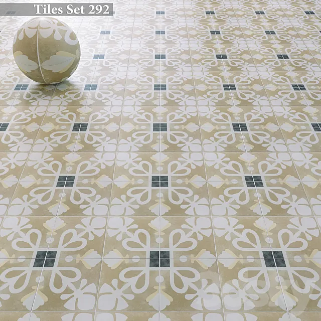 Tiles set 292 3D Model