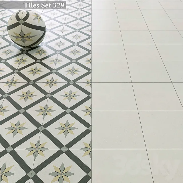 Tiles set 329 3D Model