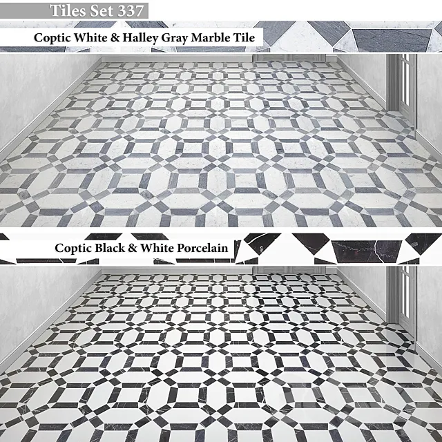 Tiles set 337 3D Model