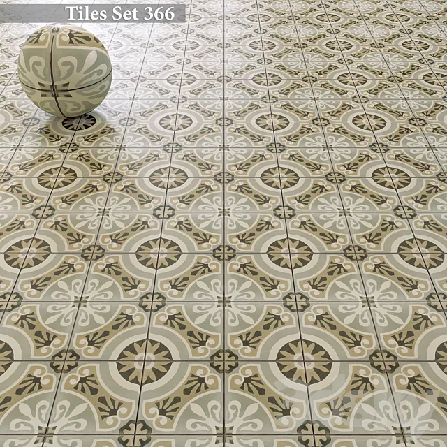 Tiles set 366 3D Model Tiles set 366 3D Model