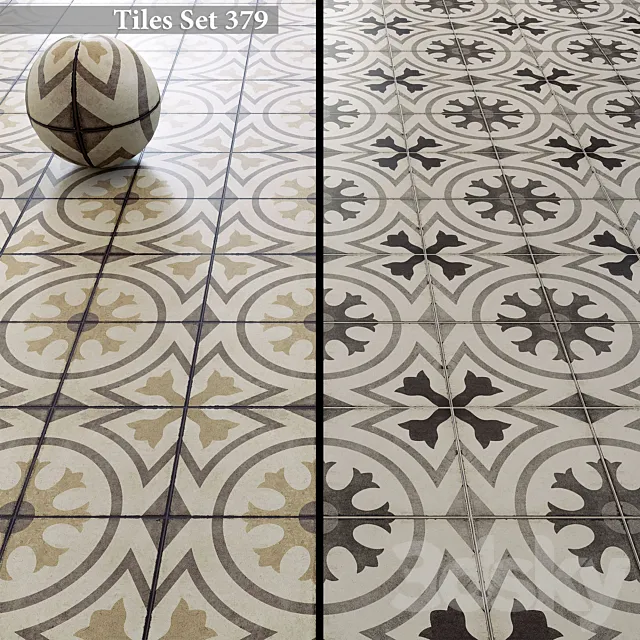 Tiles set 379 3D Model Tiles set 379 3D Model