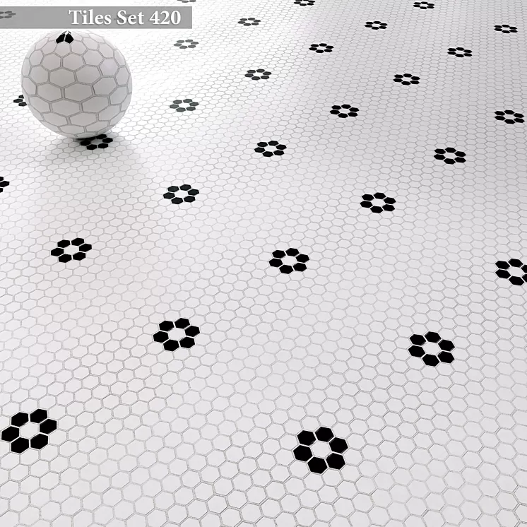 Tiles set 420 3D Model Free Download