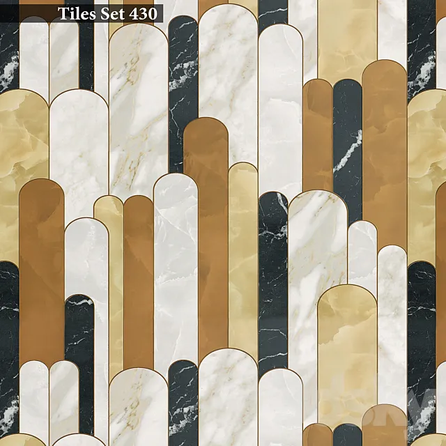 Tiles set 430 3D Model Tiles set 430 3D Model