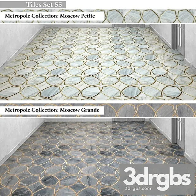 Tiles set 55 3D Model Download