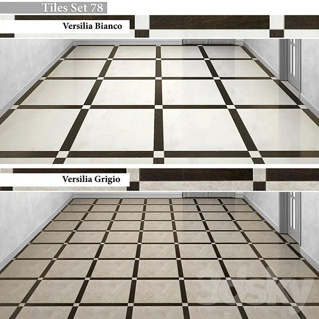 Tiles set 78 3D Model Tiles set 78 3D Model