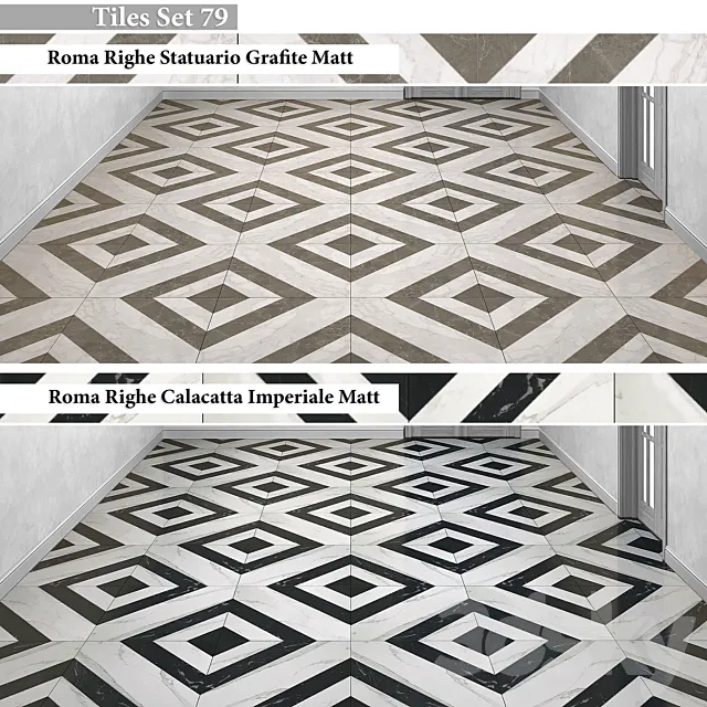 Tiles set 79 3D Model Tiles set 79 3D Model