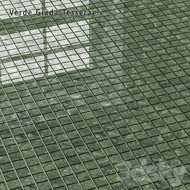 Tiles Sicis SiciStone Verde Giada Tesserae 3D Model Tiles Sicis SiciStone Verde Giada Tesserae 3D Model