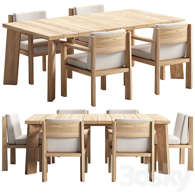 Timme Dining Set _ Piet Boon 3D Model Timme Dining Set _ Piet Boon 3D Model