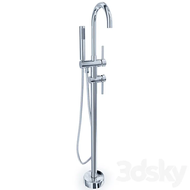 Timo Saona 2300Y-CR mixer. floor-mounted. for bath with shower 3DModel