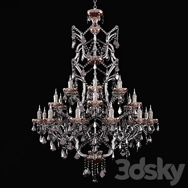 Timothy Oulton Crystal Chandelier Large 3DModel Timothy Oulton Crystal Chandelier Large 3DModel