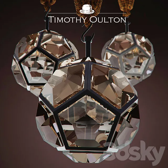 Timothy Oulton Geode Pendant 3D Model Timothy Oulton Geode Pendant 3D Model