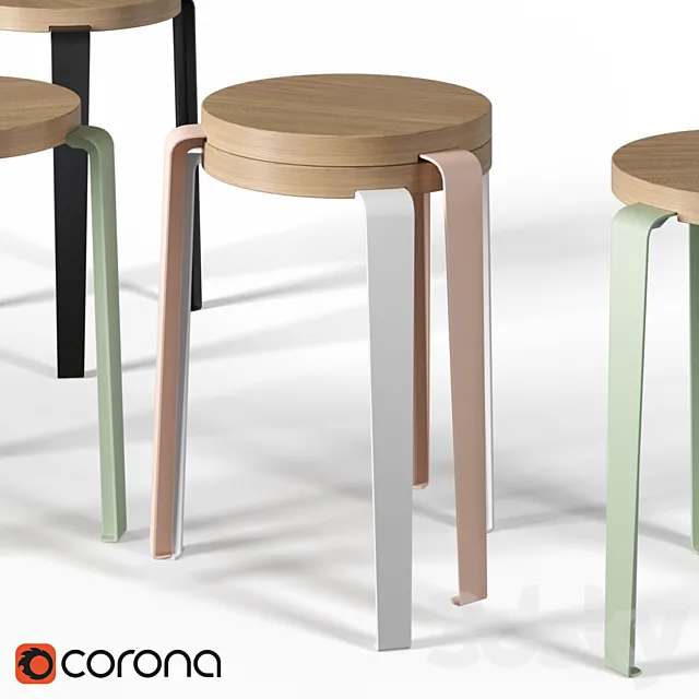 Tiptoe LOU | Stool 3D Model