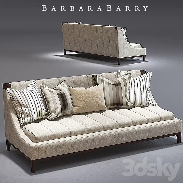 Tipton Tufted Sofa_Barbara Barry_Henredon Schoener 3D Model