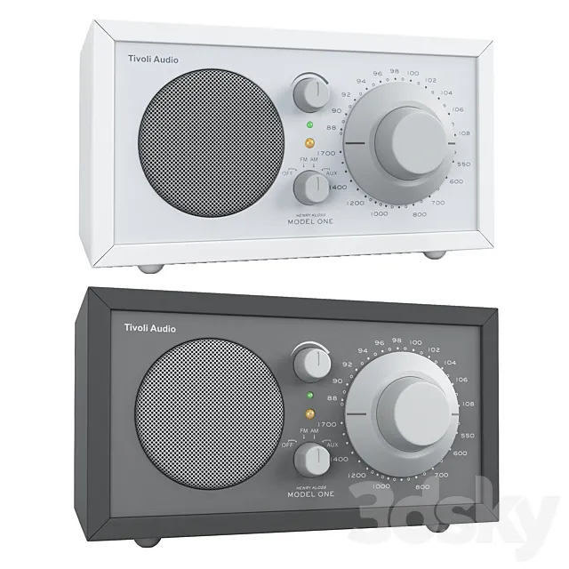 Tivoli Audion model ONE grey and white version 3D Model