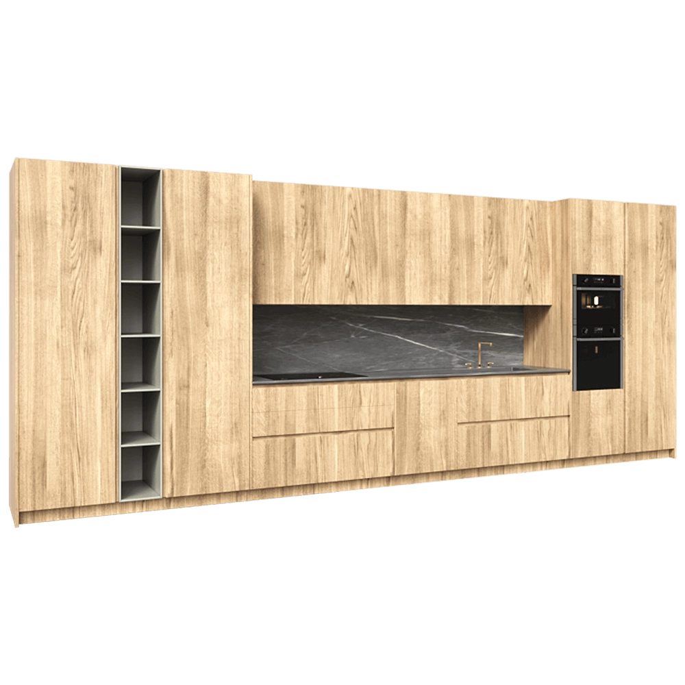 TM Italia – Kitchen Composizione Lineare In Rovere Sbiancato 3D Model