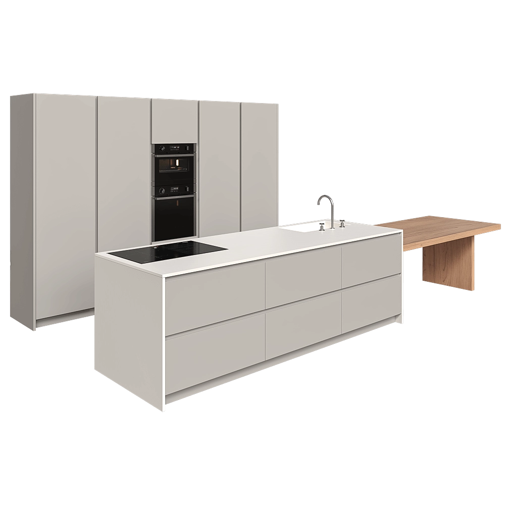 TM Italia – Kitchen K6 COMPOSIZIONE ISOLA E COLONNE 3D Model
