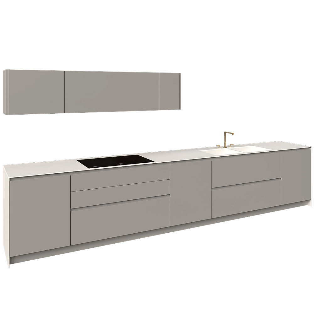 TM Italia – Kitchen K6 Composizione Liner Con Colonne Basic E  Pensili 3D Model