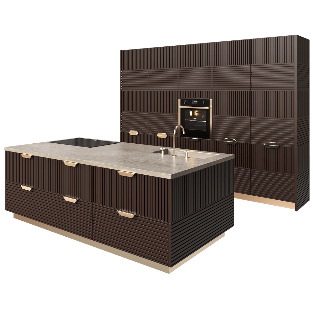 TM Italia – Kitchen MIUCCIA COMPOSIZIONE ISOLA E COLONNE 3D Model