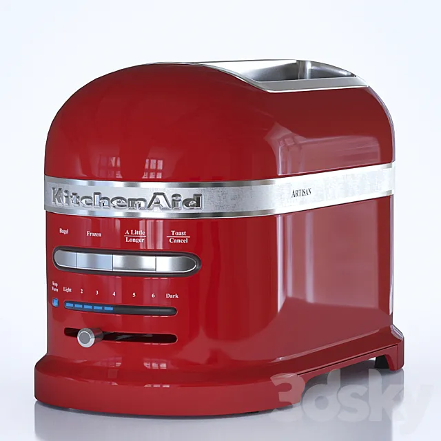 Toaster KitchenAid Artisan 5KMT2204EMS red 3DModel